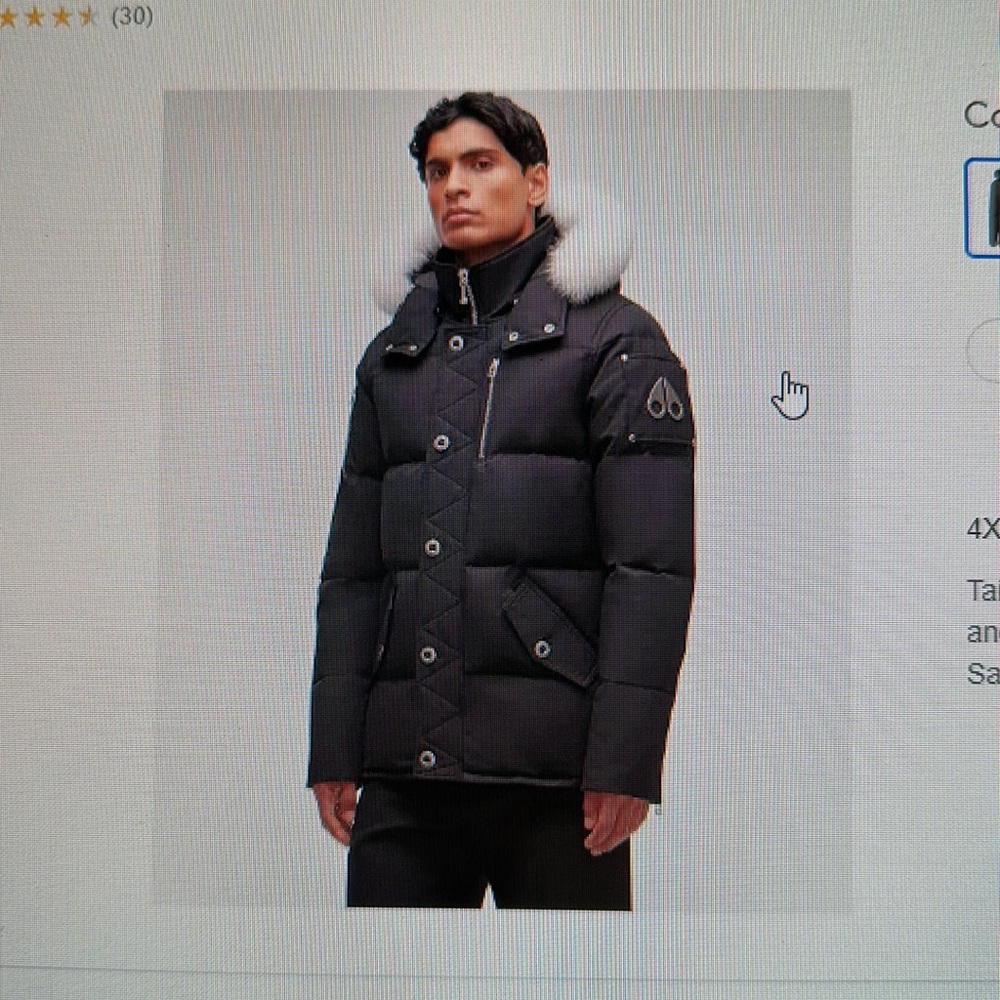 Moose knuckles - original 3Q Fur black / natural Fox Fur 4xl for men